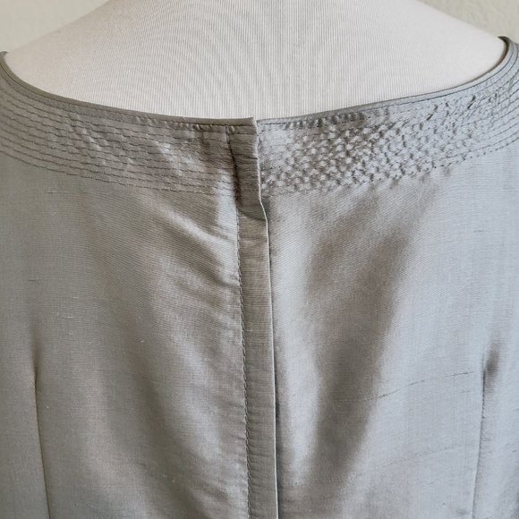 J Crew Grey/Silver Silk Shift Dress - Picture 6 of 7